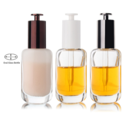 U-shaped Thick Based Porcelain Bottle with Metalized T-shaped Push-button Pipette Cap